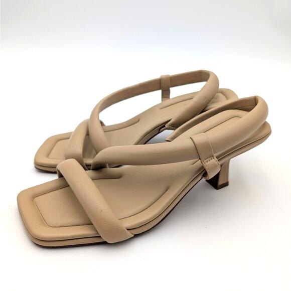 Vince Coline Slingback Padded Leather Sandals Women's Blonde Size US7M EU37 - Picture 1 of 12